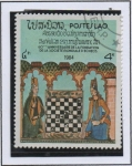 Sellos de Asia - Laos -  Ajedrez, Ilustraciones Medievales y d' Renacimiento