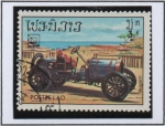 Stamps Laos -  Deportes, Coches clásicos d' carreras, Bugatti