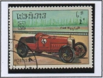 Stamps Laos -  Deportes, Coches clásicos d' carreras, Fiat S 57/14B