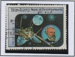 Stamps : Asia : Laos :  Exploración Espacial: Luna 13 Julio Verne