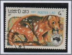 Stamps : Asia : Laos :  Marsupial,Quol tigre