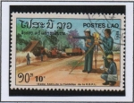 Stamps : Asia : Laos :  9 anv, d