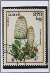 Sellos de Asia - Laos -  Hongos; Coprinus comatus