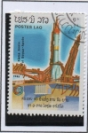 Stamps Laos -  Vuelo d' Apolo-Soyuz, 10 Anv.