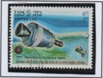 Stamps Laos -  Vuelo d' Apolo-Soyuz, 10 Anv.