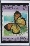 Stamps Laos -  Mariposas, Ixias Pyrene