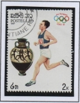 Stamps Laos -  Olimpiadas d' Verano, Seúl, Carrera