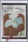 Stamps Laos -  Orquídeas, Paphiopedilum hibrido