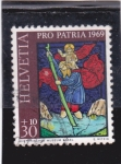 Stamps Switzerland -  san cristóbal pro patria