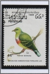 Sellos de Asia - Laos -  Pájaros, Vinago bicincta