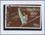 Stamps Laos -  Olimpiadas d' Verano, Seúl,  Barra horizontal
