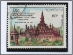 Stamps Laos -  templo Luang 430 Anv.
