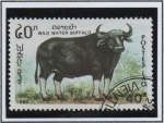 Stamps Laos -  Animales en peligro,Bufalo d' Agua