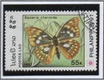 Stamps Laos -  Mariposas; Sasakia charonda