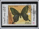Stamps Laos -  Mariposas;  Papilio Bianor