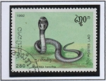 Stamps Laos -  Serpientes Venenosas: Naja naja Kaouthia