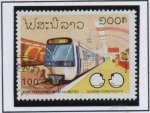 Stamps Laos -  130 Anv. Primer sistema d' Metro, Paris