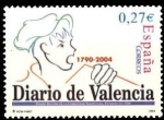 Stamps Spain -  ESPAÑA 2004 4094 Sello Nuevo Centenario Diario de Valencia Vendedor de Prensa Michel3968