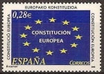 Stamps Spain -  ESPAÑA 2005 4141 Sello Nuevo Constitución Europea Bandera Michel4016