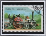 Stamps Laos -  Locomotoras d' Vapor, Kinnaird,1846
