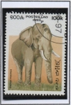 Stamps : Asia : Laos :  Elefantes, Adulto