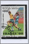 Stamps : Asia : Laos :  Copa Mundial, Francia