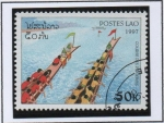Stamps Laos -  Carreras d' Canoa
