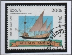 Stamps Laos -  Barcos d' vela, Carabela Portuguesa