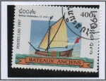 Stamps Laos -  Barcos d' vela, Holandes, 17 Cent