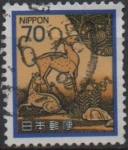 Stamps Japan -  Ciervo, de caja de tinta lacada	
