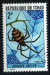Stamps : Africa : Chad :  serie- Arañas