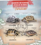 Sellos de Africa - Uganda -  TORTUGAS