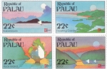 Sellos de Oceania - Palau -  PAISAJES