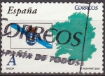 Stamps Spain -  ESPAÑA 2009 4448 Sello Banderas y Mapas Galicia Usado