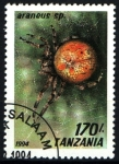 Stamps : Africa : Tanzania :  serie- Arácnidos