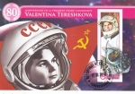 Stamps Ivory Coast -  80 ANIVERSARIO 1ª MUJER COSMONAUTA-VALENTINA TERESHKOVA