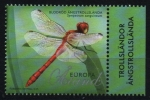Stamps Finland -  Libélula flecha roja