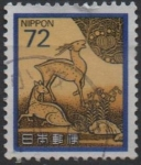 Stamps Japan -   	Ciervo, de caja de tinta lacada