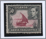 Stamps Kenya -  George V, Dhow en el Lago Victoria