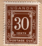 Stamps Uganda -  1973 Franqueo insuficiente