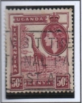 Sellos de Africa - Kenya -  Isabel II, Jiralfa