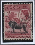 Stamps Kenya -  Isabel II, Leon