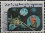 Stamps Laos -  Exploración Espacial: Luna 13 Julio Verne