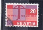 Stamps Switzerland -  25 aniversario Ballesta; Marca suiza