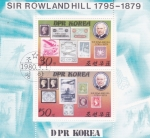 Stamps North Korea -  Sir Rowland Hill 1795-1879