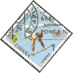 Stamps : Europe : Spain :  2035 - IX campeonato europeo de gimnasia masculina (barra fija)