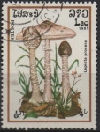Stamps Laos -  Lepiota procera