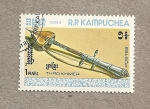 Stamps : Asia : Cambodia :  Instrumentos musicales