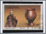 Stamps Africa - Lesotho -  Taza d' Cerveza y Hombre