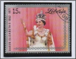 Stamps Liberia -  25 Anv. d' reinado d' Isabel II